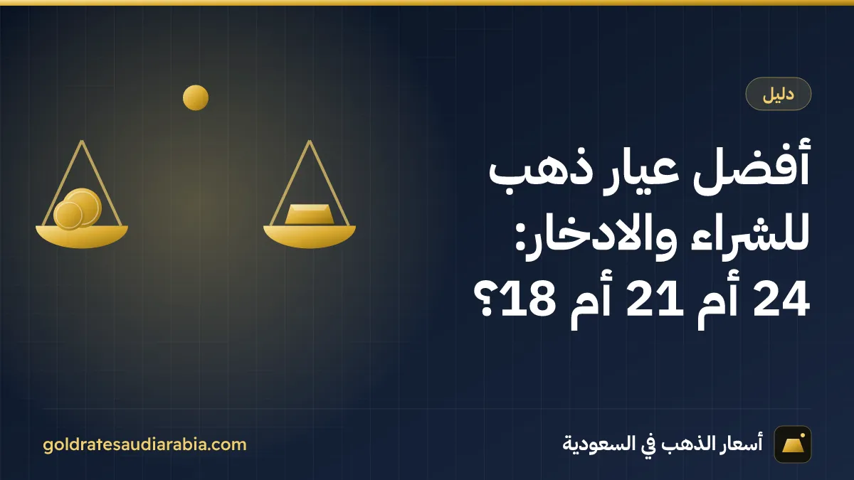 أفضل عيار ذهب للشراء والادخار: 24 أم 21 أم 18؟