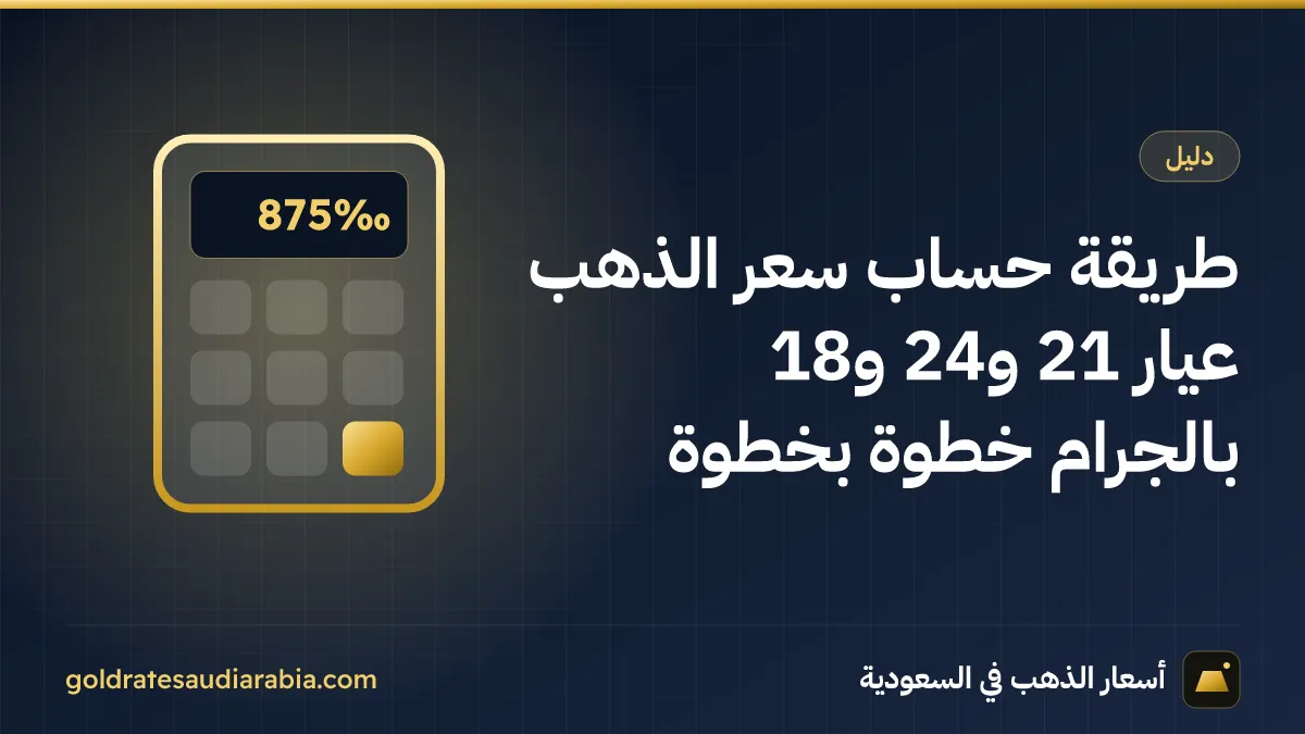 طريقة حساب سعر الذهب عيار 21 و24 و18 بالجرام خطوة بخطوة