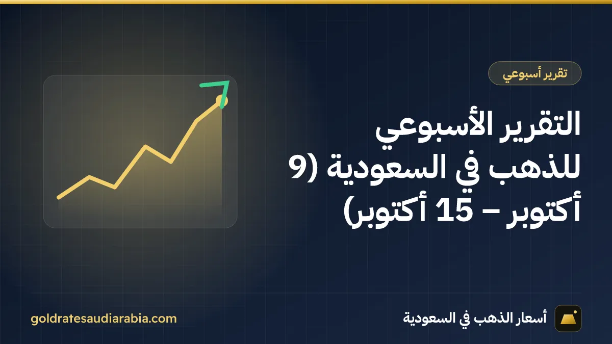 التقرير الأسبوعي للذهب في السعودية (9 أكتوبر – 15 أكتوبر)
