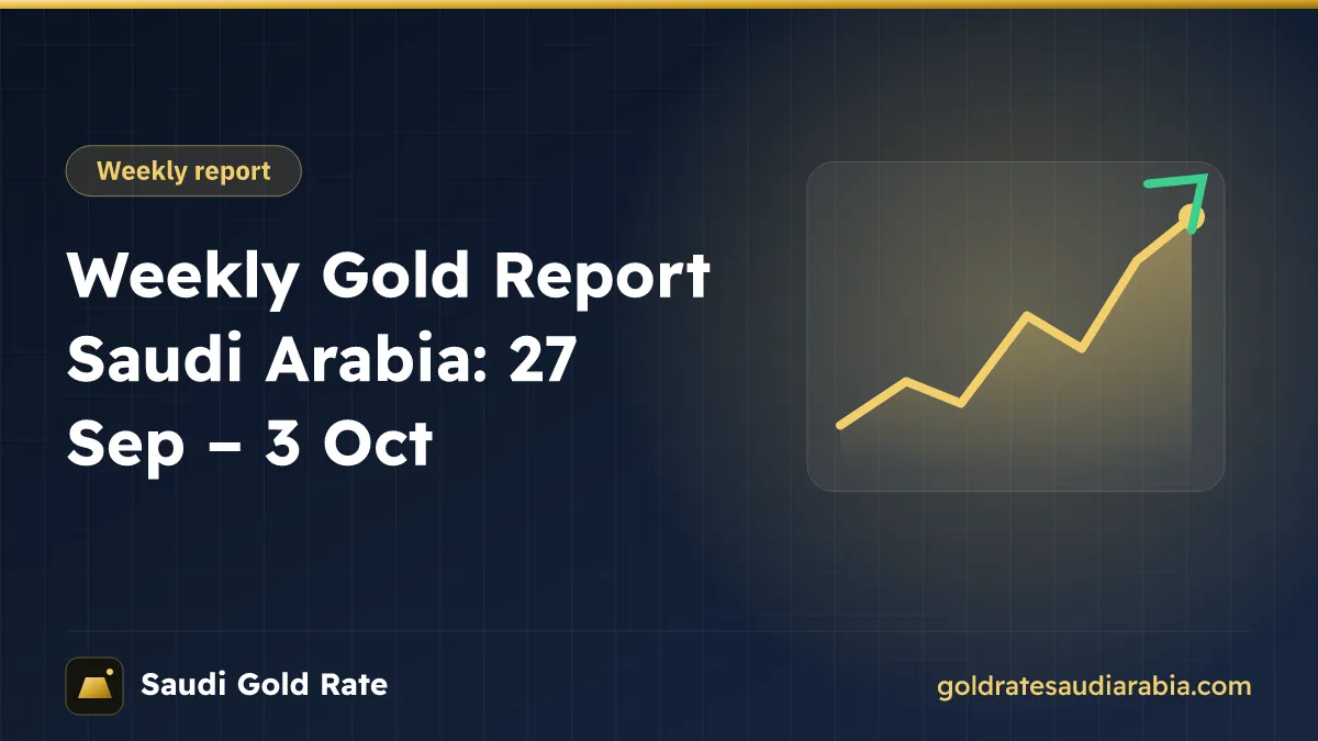 Weekly Gold Report Saudi Arabia: 27 Sep – 3 Oct